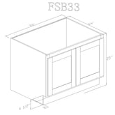 Base 33" - Almond White 33 inch Farm Sink Base Cabinet - ZCBuildingSupply